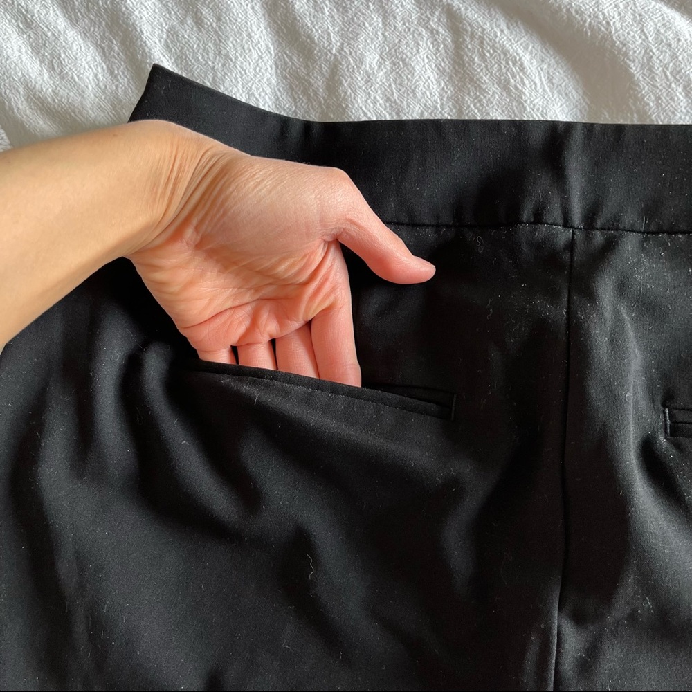 RW&CO Ankle Cropped Dress Pant Bottom Suiting Slim Leg Pockets Size 10 - Picture 7 of 9